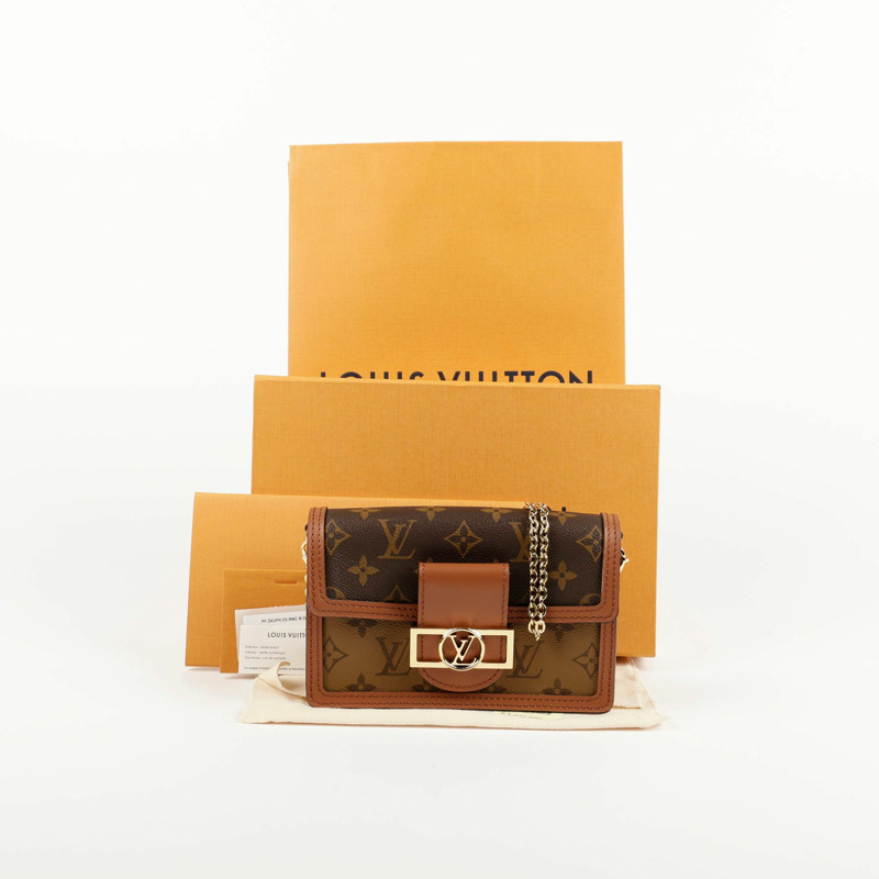 【包稅】LOUIS VUITTON Dauphine 鏈條皮夾與斜背包-0