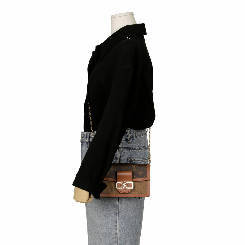 【包稅】LOUIS VUITTON Dauphine 鏈條皮夾與斜背包-13