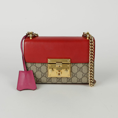 GUCCI 掛鎖小號鏈條單肩斜背包 409487