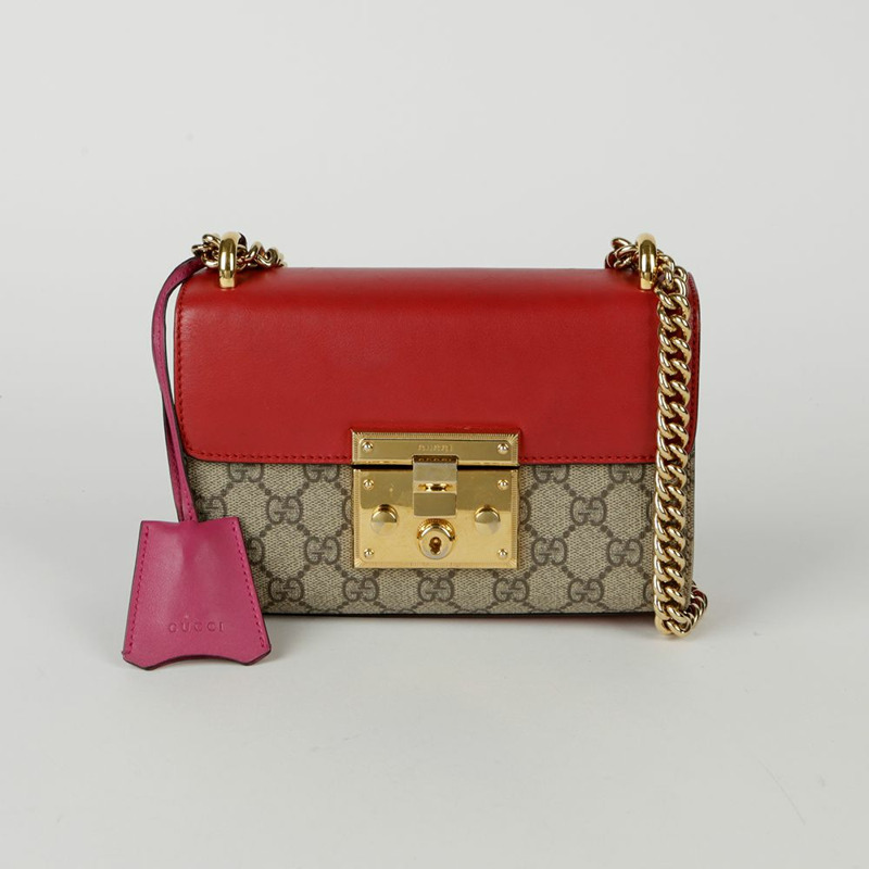 GUCCI 掛鎖小號鏈條單肩斜背包 409487-0