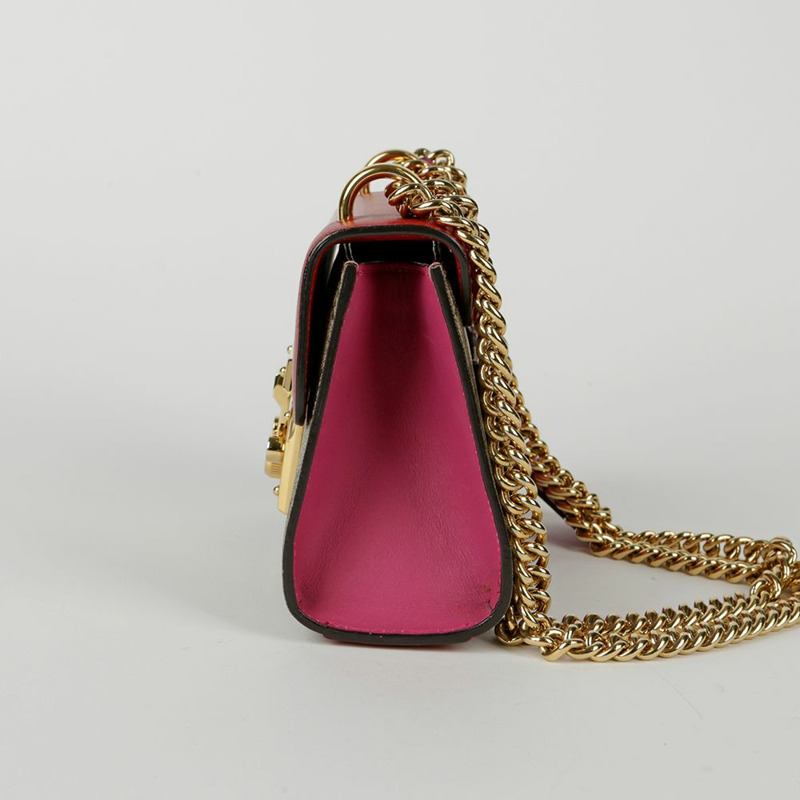 GUCCI 掛鎖小號鏈條單肩斜背包 409487-5