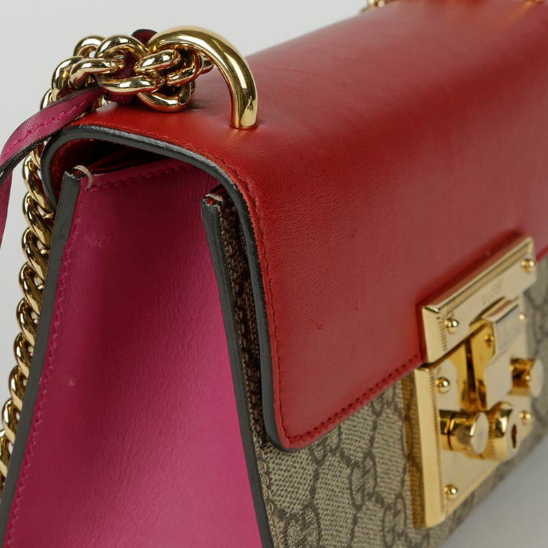 GUCCI 掛鎖小號鏈條單肩斜背包 409487-10