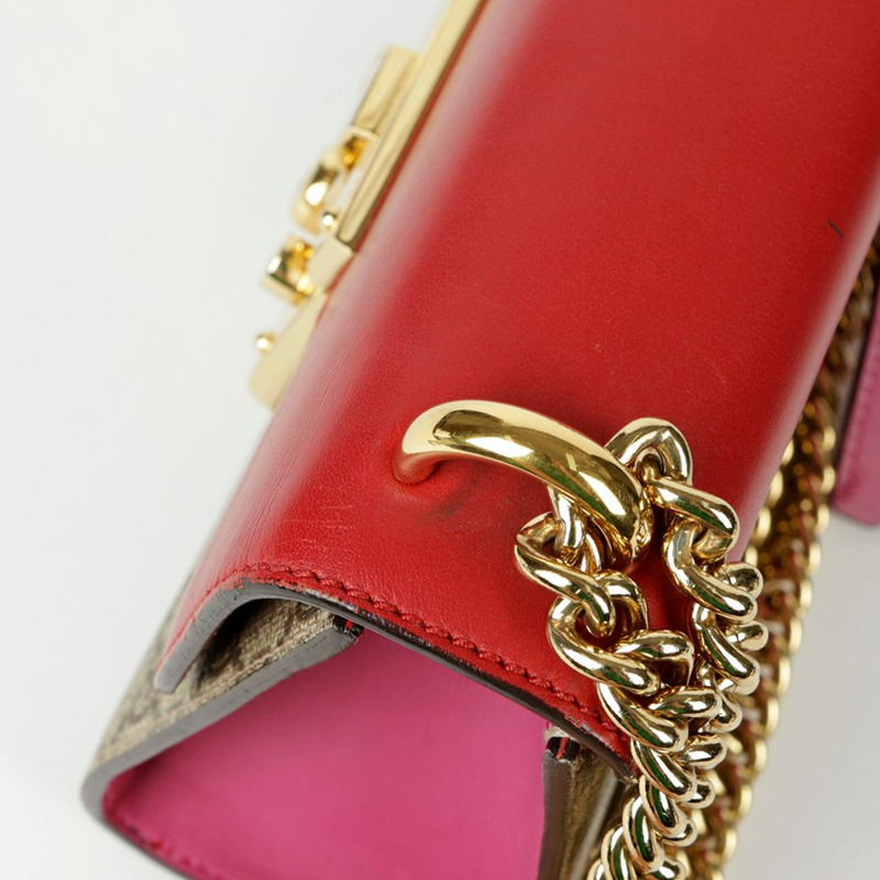 GUCCI 掛鎖小號鏈條單肩斜背包 409487-13