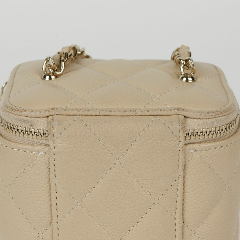 【包稅】CHANEL 魚子醬迷你化妝肩斜背包-5