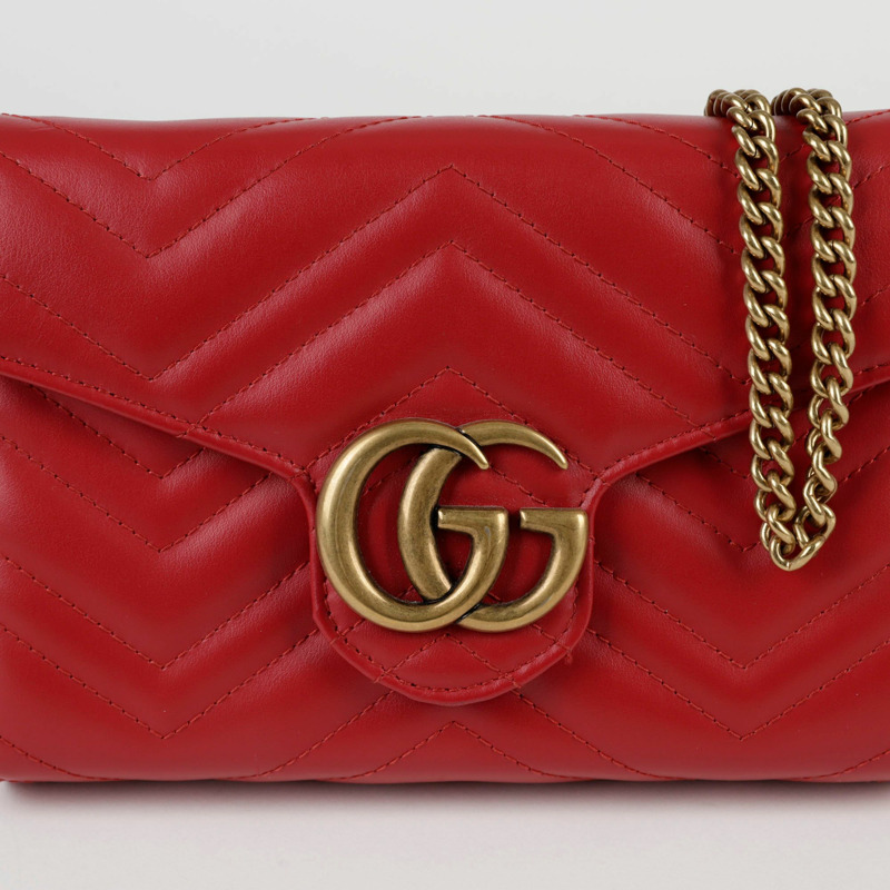 GUCCI GG Marmont 迷你鏈手拿包和單肩包-1