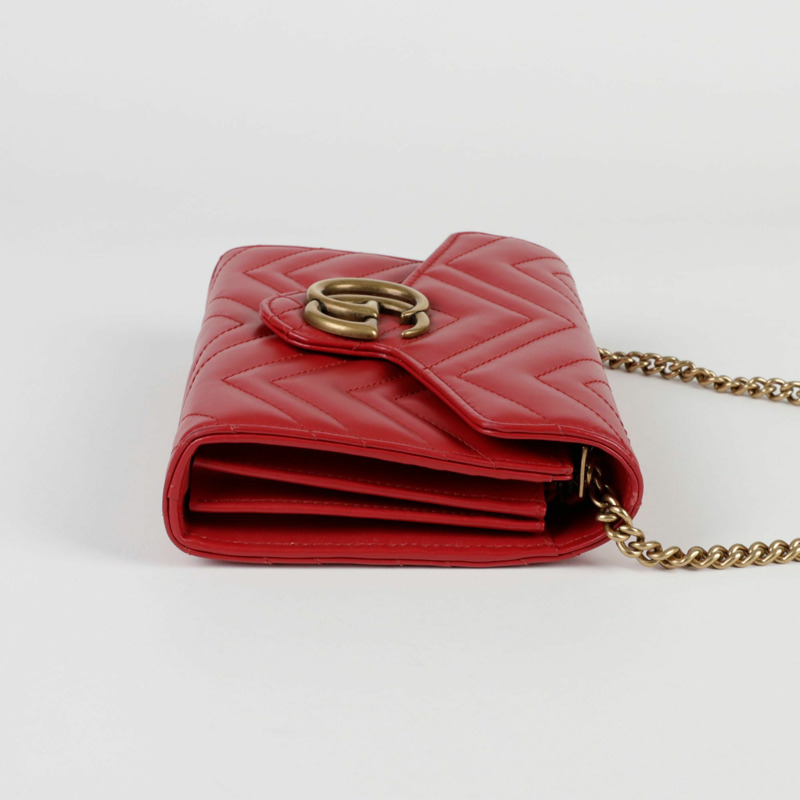 GUCCI GG Marmont 迷你鏈手拿包和單肩包-5