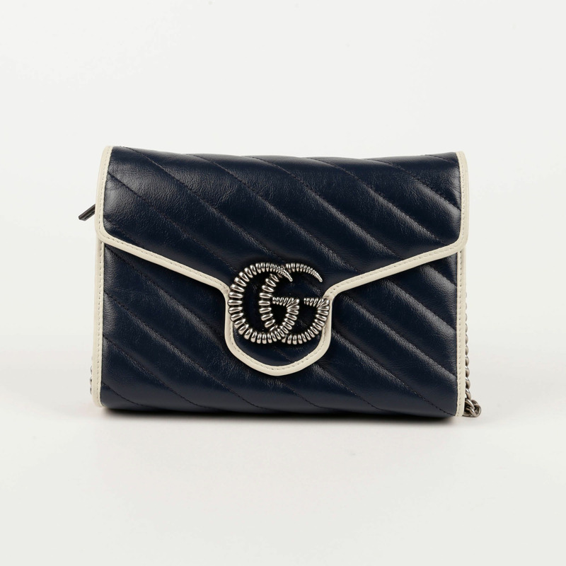GUCCI GG Marmont 迷你鏈條斜背包-0