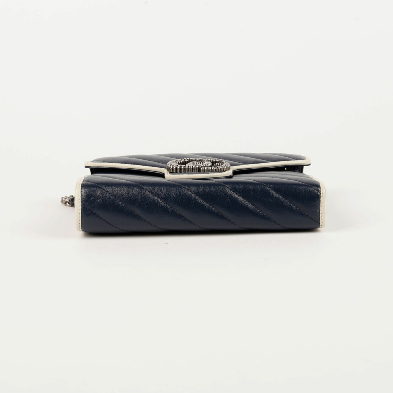 GUCCI GG Marmont 迷你鏈條斜背包-7