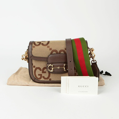 GUCCI Jumbo GG 馬銜扣 1955 迷你肩斜背包