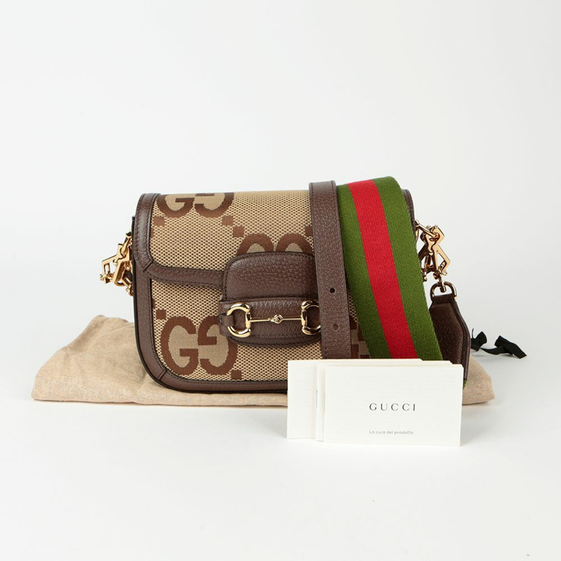 【包稅】GUCCI Jumbo GG 馬銜扣 1955 迷你肩斜背包-0
