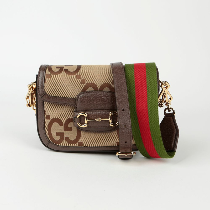 【包稅】GUCCI Jumbo GG 馬銜扣 1955 迷你肩斜背包-1