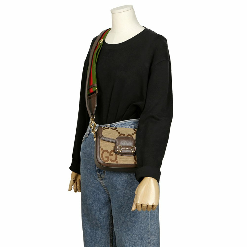 【包稅】GUCCI Jumbo GG 馬銜扣 1955 迷你肩斜背包-11