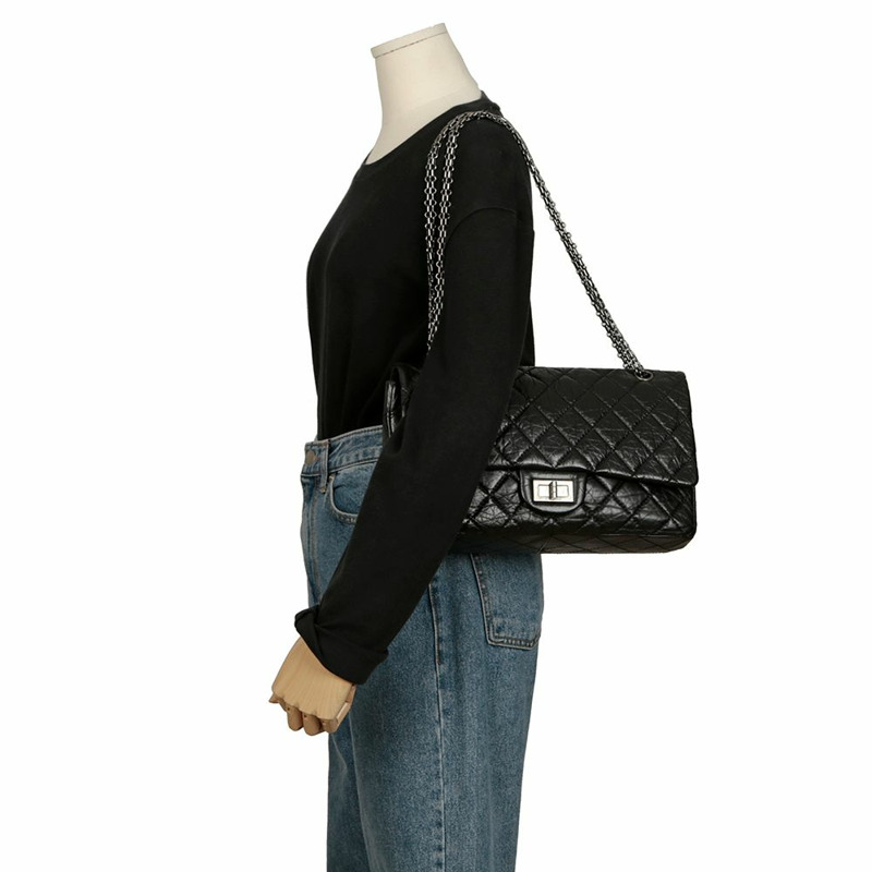 【包稅】CHANEL 2.55 復古超大翻蓋單肩斜背包-11