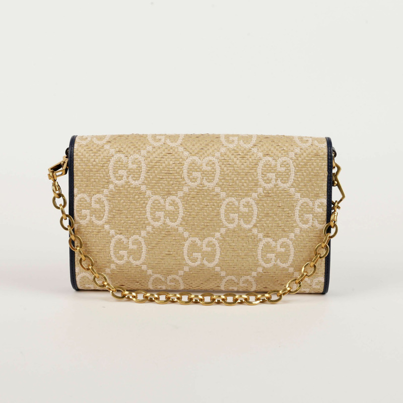 GUCCI 小號 GG Supreme 1955 馬銜扣鏈單肩包-3