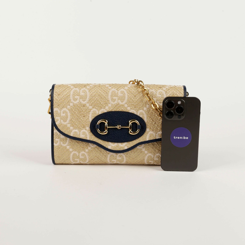 GUCCI 小號 GG Supreme 1955 馬銜扣鏈單肩包-8