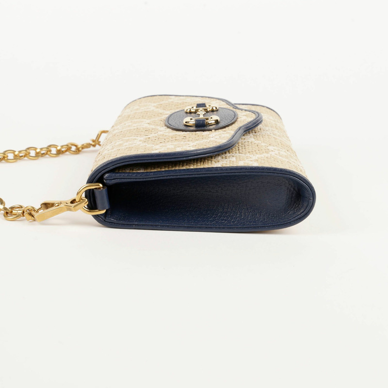 【包稅】GUCCI GG Supreme 1955 小號馬銜扣鏈單肩包-4