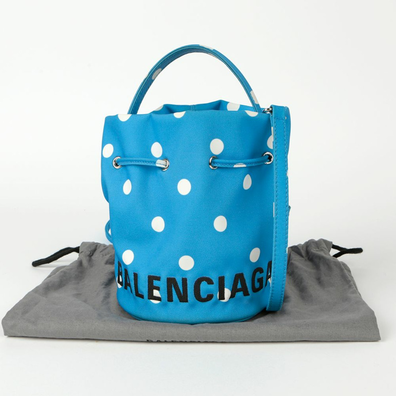 BALENCIAGA Wheel XS 尺寸抽繩桶手提包和單肩包-0