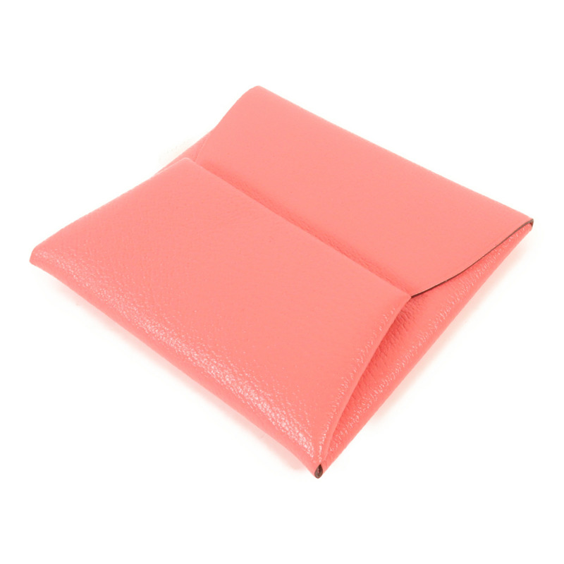 HERMES Chevre皮革Bastia錢包Pink-3