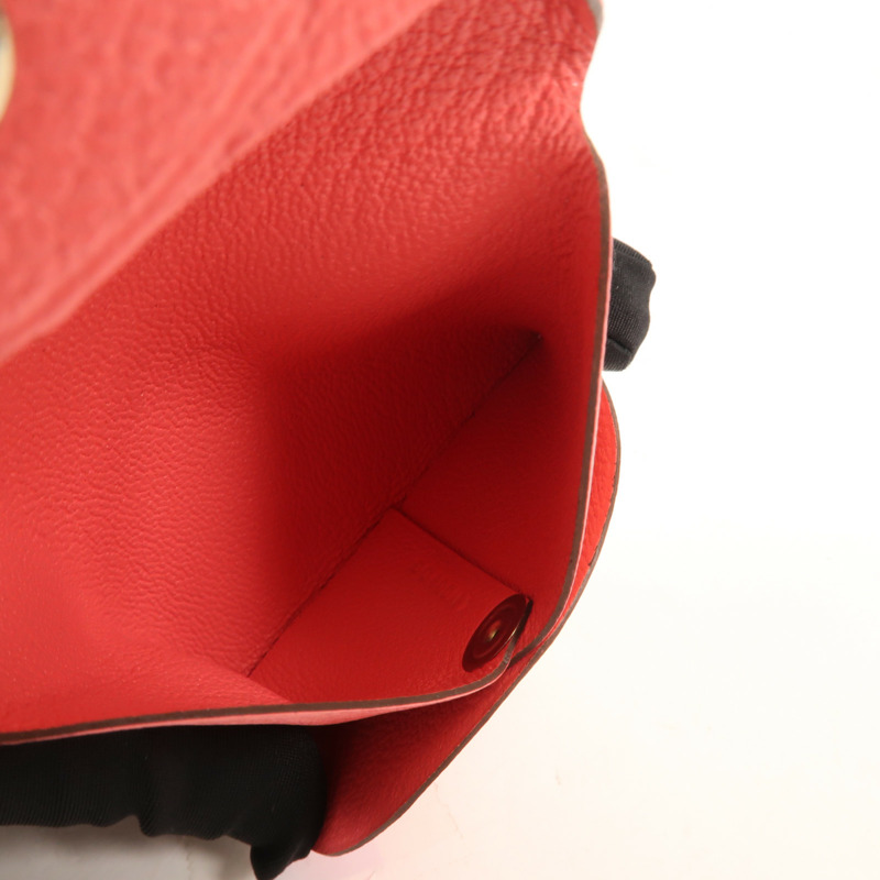 HERMES Chevre皮革Bastia錢包Pink-8