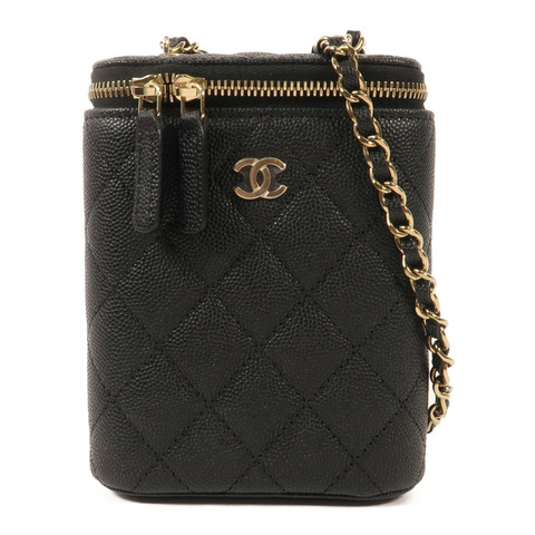 CHANEL 牛皮皮革Mini Gigarette Box金扣鏈帶肩背袋