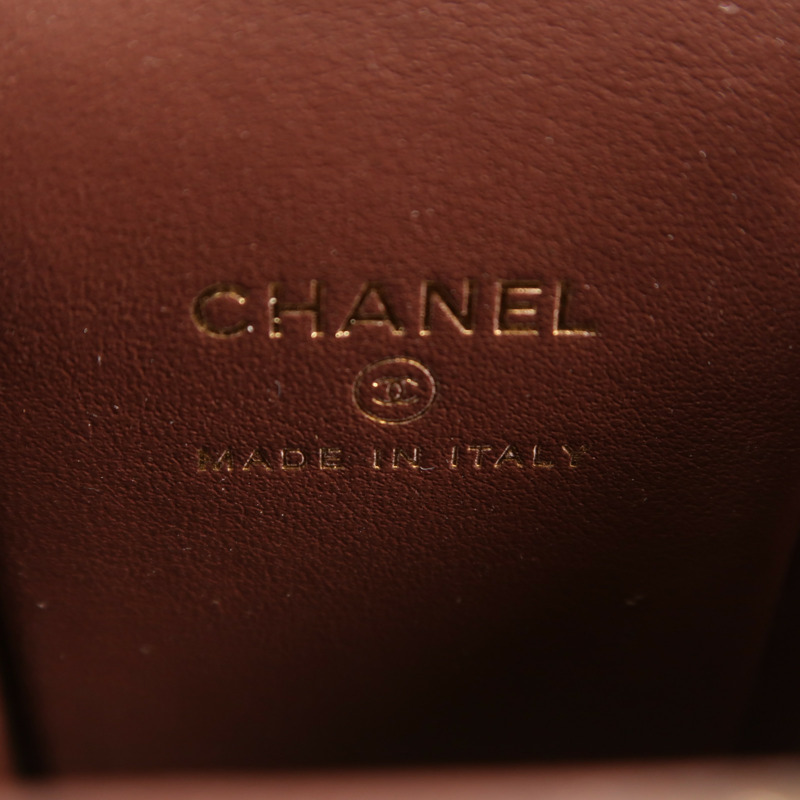 CHANEL 牛皮皮革Mini Gigarette Box金扣鏈帶肩背袋-12