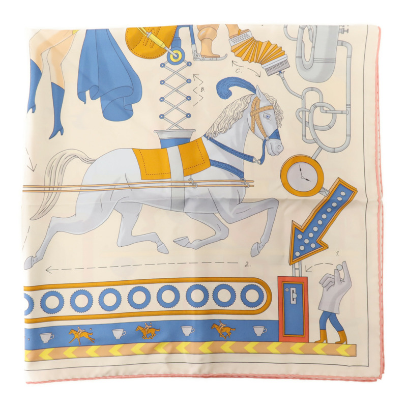 HERMES 絲質Scarf 90x90絲巾-4