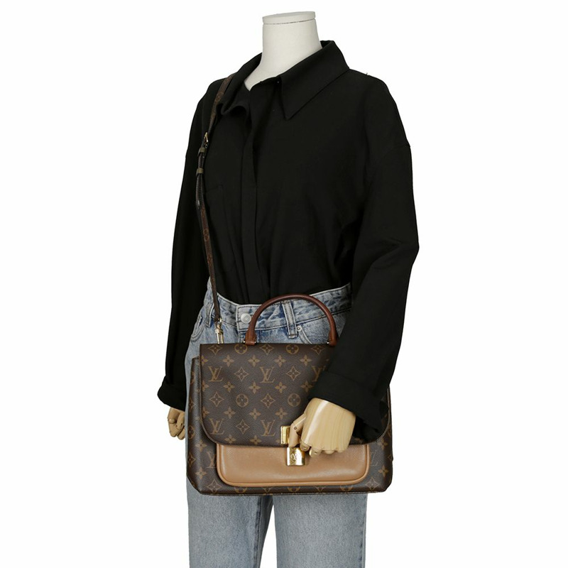 LOUIS VUITTON Monogram 帆布 Marie-Lou 手提包和肩背包-15