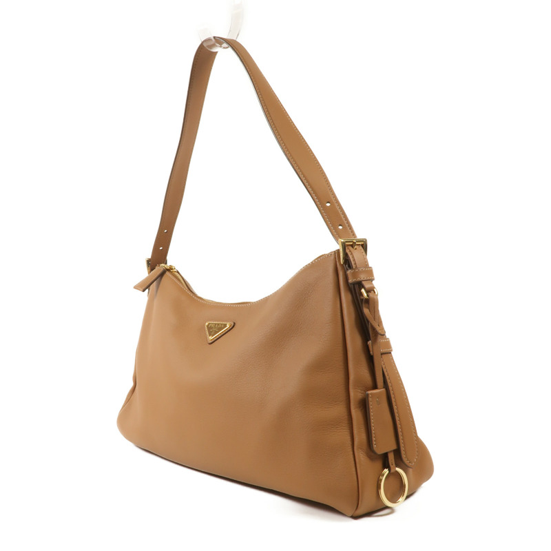 PRADA 牛皮皮革Aimee Medium Shoulder Bag金扣肩背袋-2