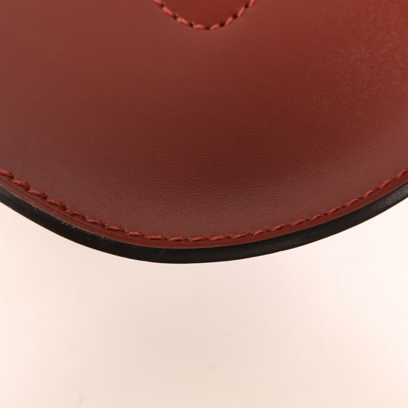 HERMES Vache Hunter皮革Evelyne Sellier 29銀扣肩背袋Rouge H-8