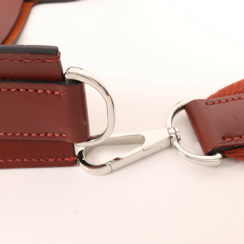 HERMES Vache Hunter皮革Evelyne Sellier 29銀扣肩背袋Rouge H-12