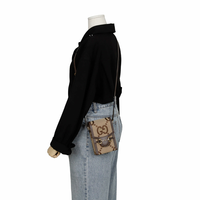 GUCCI Horsebit 1955 迷你肩斜背包-9
