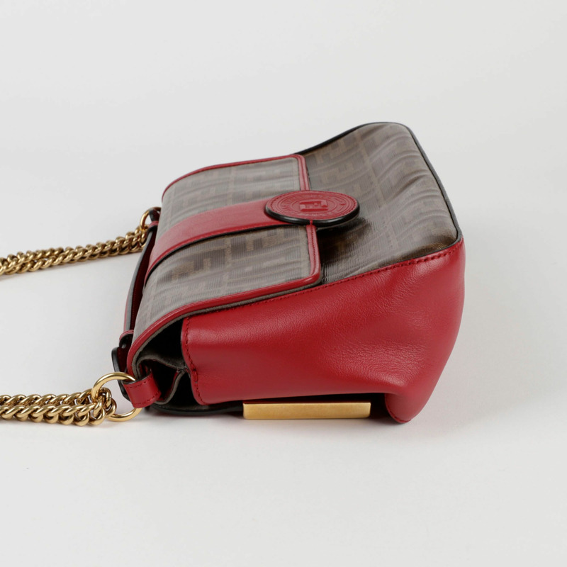 FENDI 雙 F 鏈條單肩斜背包-4