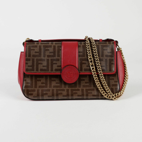 FENDI 雙F鏈條單肩斜背包