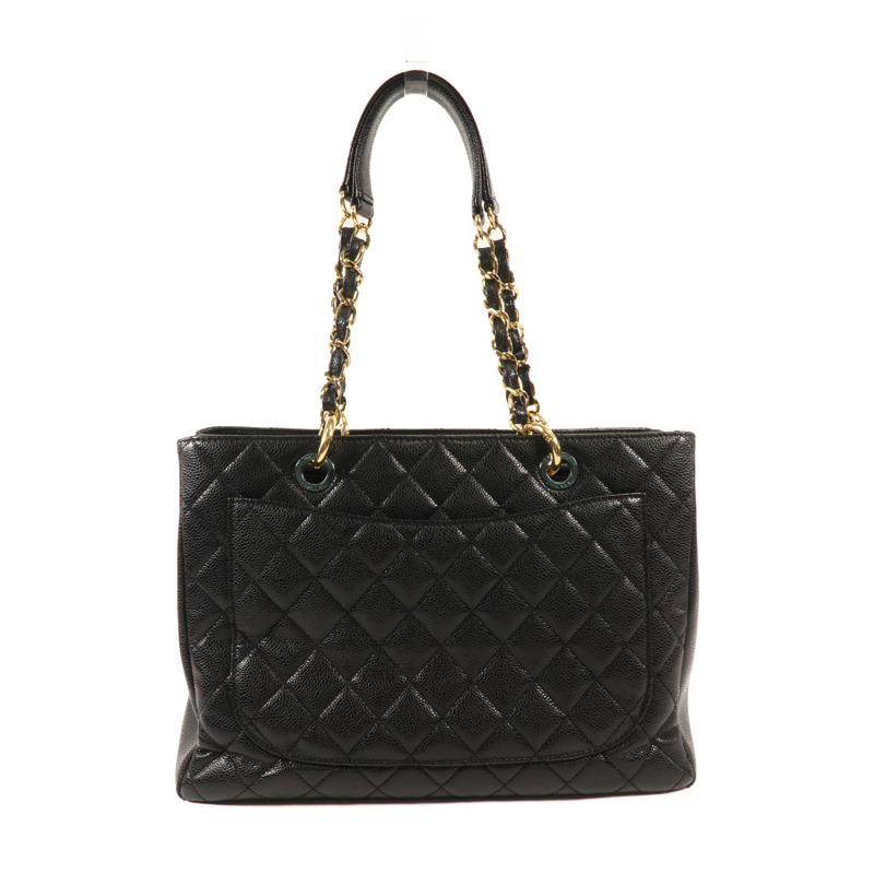 CHANEL 牛皮皮革GST Grand Shopping Tote金扣鏈帶肩背袋-1
