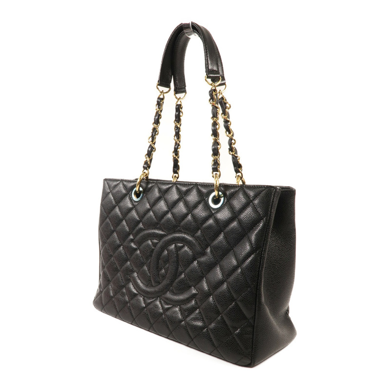 CHANEL 牛皮皮革GST Grand Shopping Tote金扣鏈帶肩背袋-2