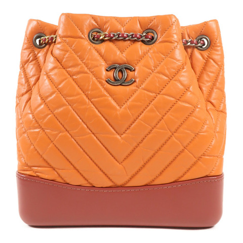 CHANEL 牛皮皮革Gabrielle BackPack鏈帶背包