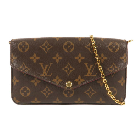 LOUIS VUITTON Monogram Pochette Felicie金扣鏈帶肩背袋