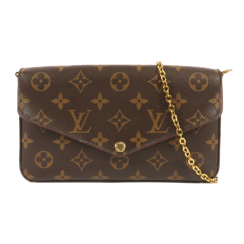 LOUIS VUITTON Monogram Pochette Felicie金扣鏈帶肩背袋-0