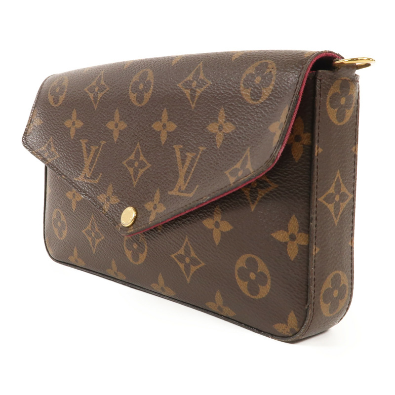LOUIS VUITTON Monogram Pochette Felicie金扣鏈帶肩背袋-2