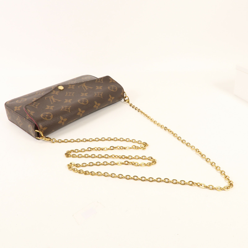 LOUIS VUITTON Monogram Pochette Felicie金扣鏈帶肩背袋-4