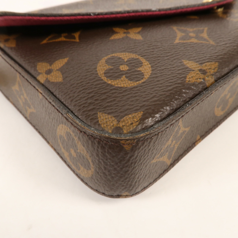 LOUIS VUITTON Monogram Pochette Felicie金扣鏈帶肩背袋-5