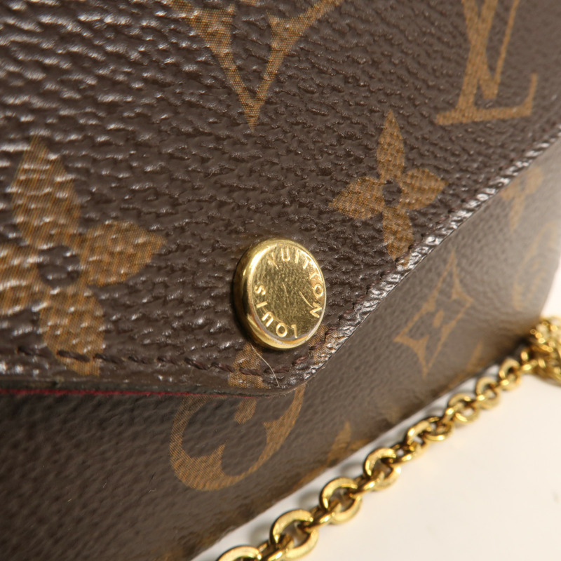 LOUIS VUITTON Monogram Pochette Felicie金扣鏈帶肩背袋-9