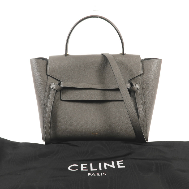 CELINE 牛皮皮革Belt Bag金扣手挽肩背兩用袋-8