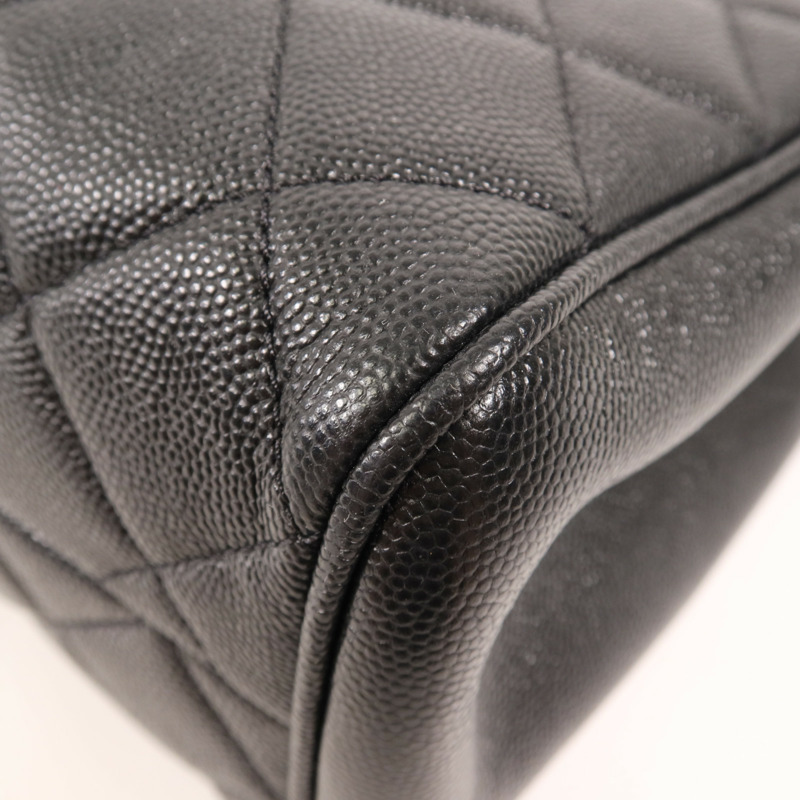 CHANEL 牛皮皮革Chain Tote金扣鏈帶肩背袋-7