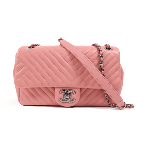 CHANEL 羊皮皮革Chain Shoulder鏈帶肩背袋