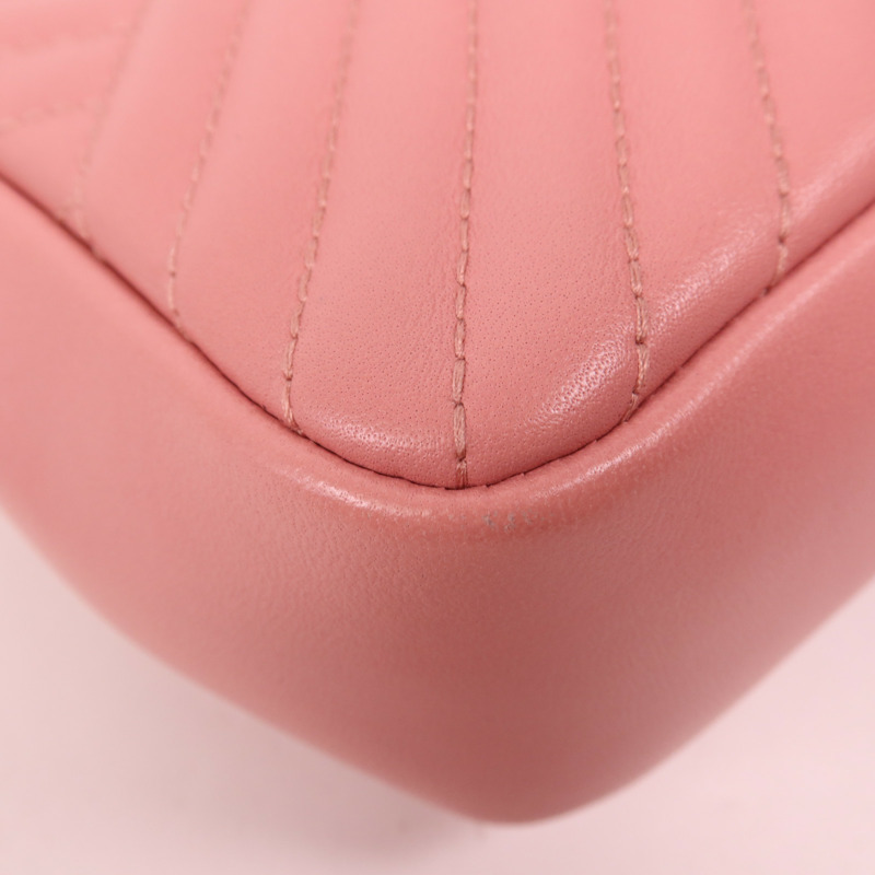 CHANEL 羊皮皮革Chain Shoulder鏈帶肩背袋-8