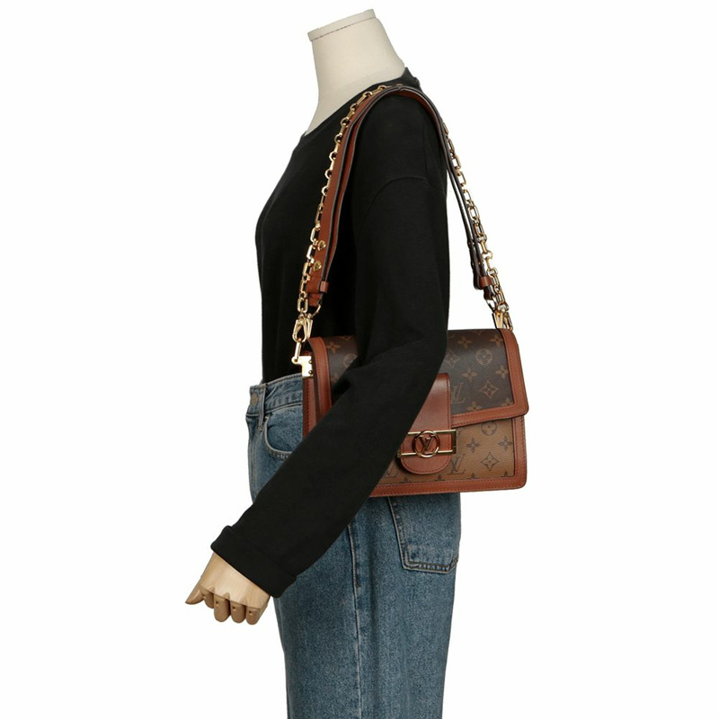 LOUIS VUITTON Dauphine MM 肩背包與斜背包-14