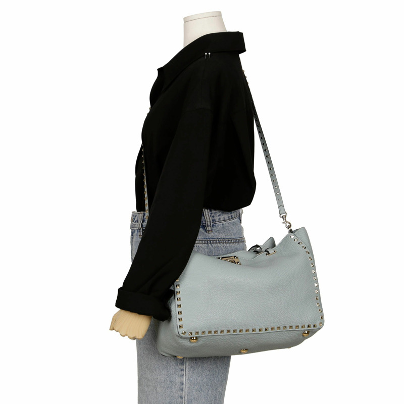 VALENTINO Rockstud 中型手提包與肩背包-13