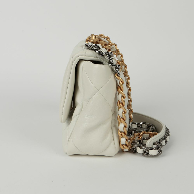 【包稅】CHANEL 19吋中翻蓋手提單肩包-4