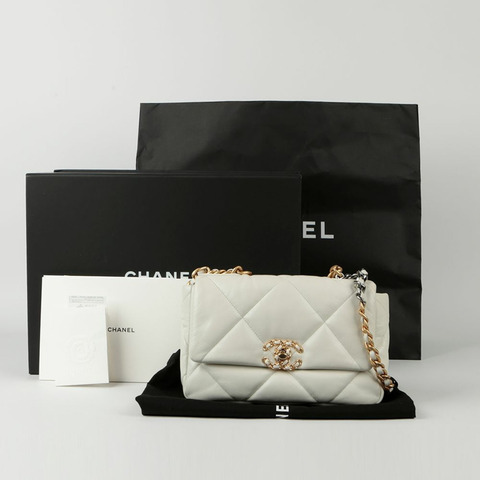 【包稅】CHANEL 19吋中翻蓋手提單肩包